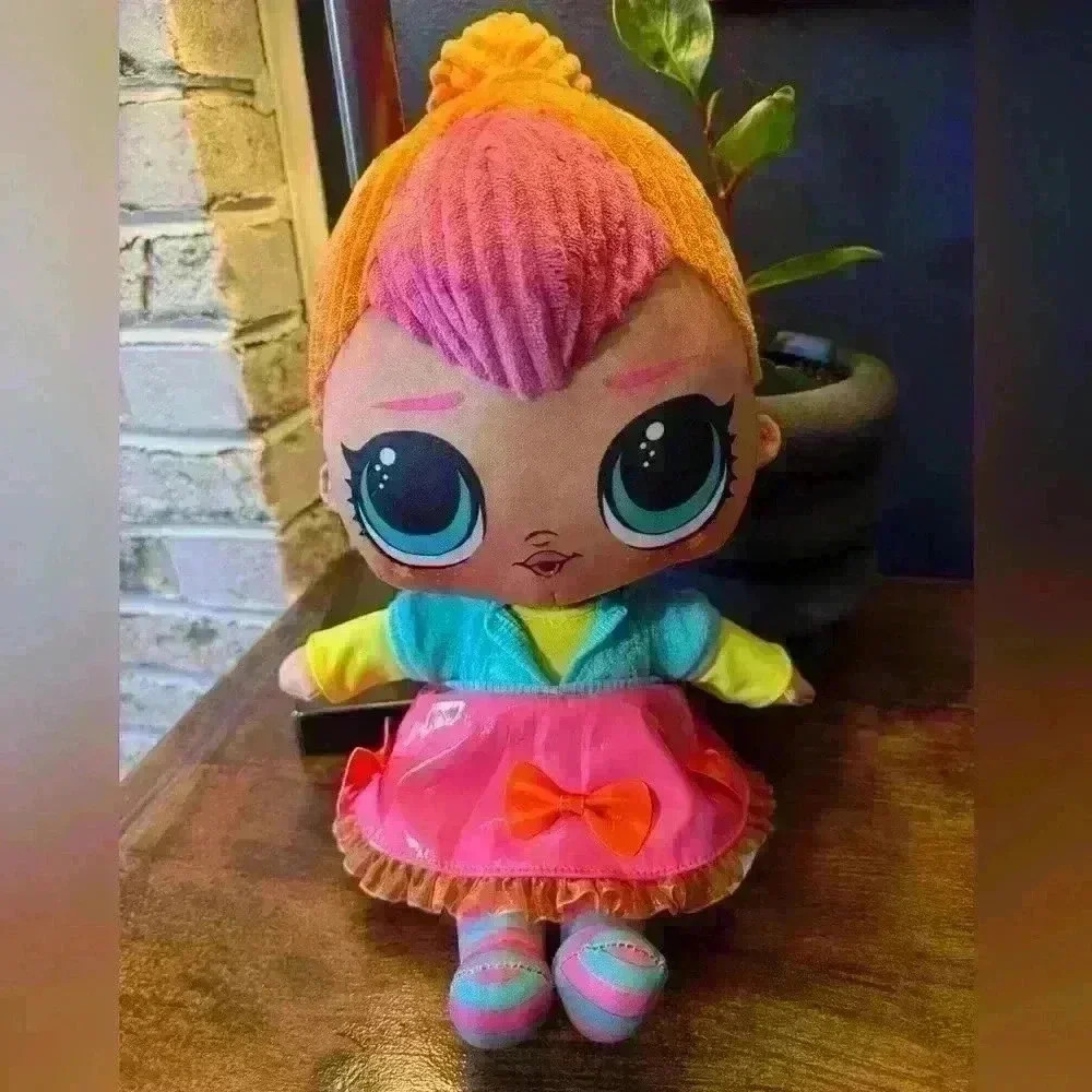 LOL Surprise Neon QT Huggable Plush Doll 16" Stuffed Toy